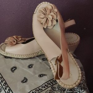 CLARKS LEATHER ESPADRILLES size 8m